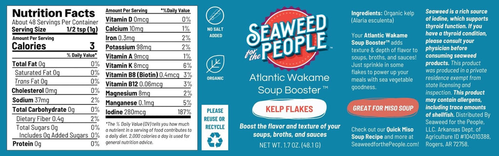 Atlantic Wakame Soup Booster™ - Seaweed for the People